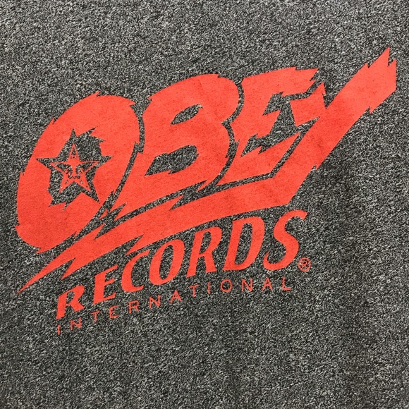 Obey Tops - Obey Records International Short Sleeve Shirt